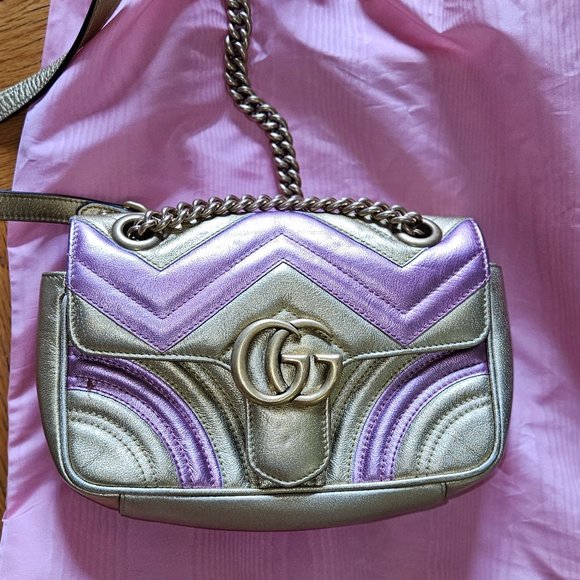 Gucci Handbags - Gucci GG Marmont Flap leather crossbody bag